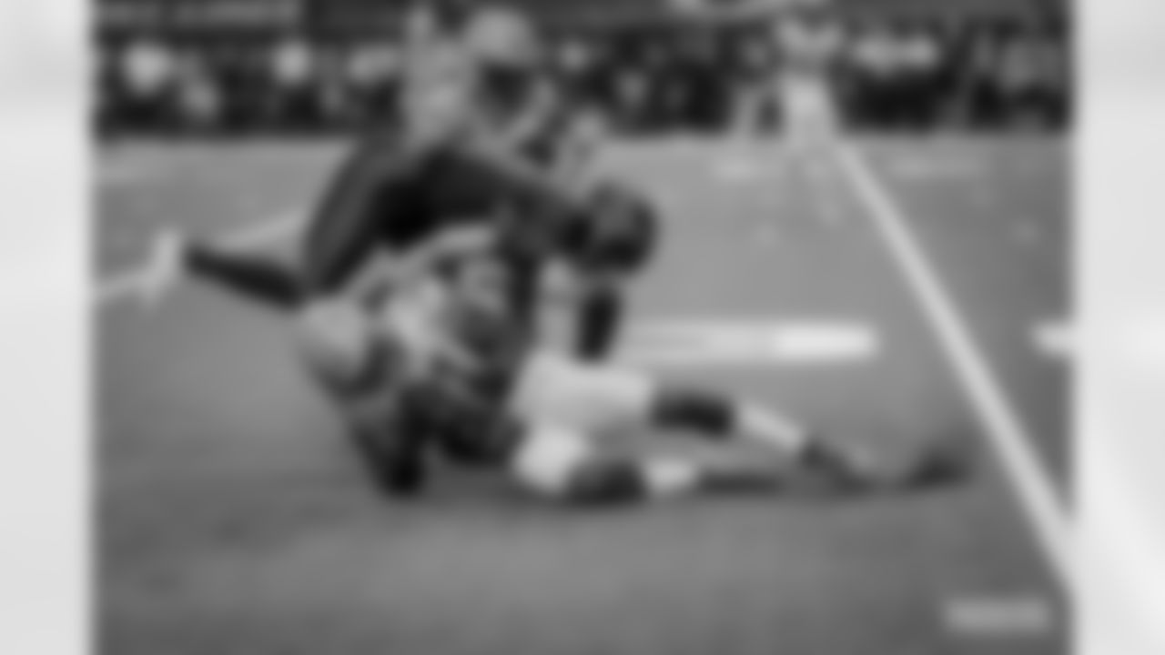 Week 7 at Houston: Texans QB Deshaun Watson passes short middle to Texans RB David Johnson for 8 yards and fumbles (forced by S Henry Black), which is recoverd by S Adrian Amos