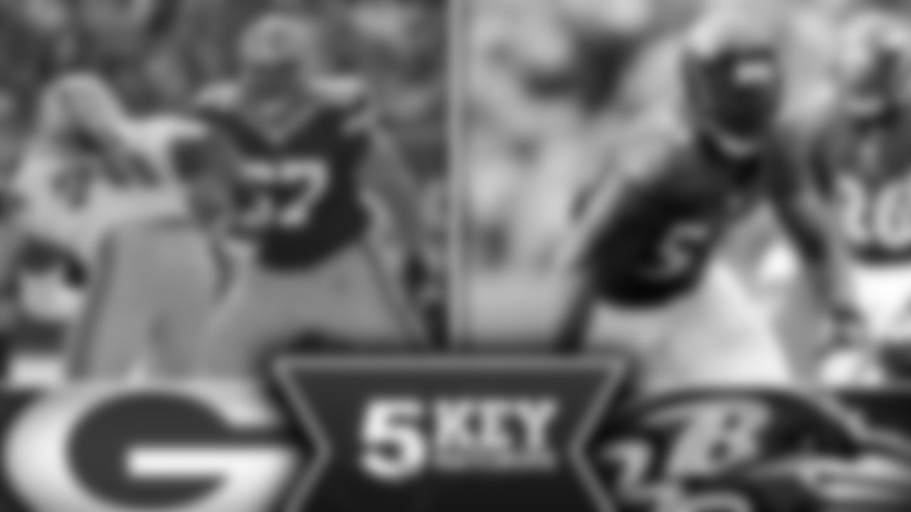 Suggs is the Ravens' designated "Rush" defender. He has seven sacks and the Ravens move him around to where they think he might get the next sack. He'll test the Packers' young tackles, Don Barclay and David Bakhtiari.