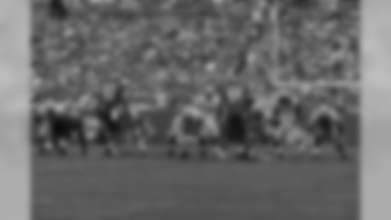 Eddie Lacy struck the first blow of the game, running 44 yards for a touchdown with :50 to play in the half. The run put Lacy over a thousand yards rushing for the 2014 season.