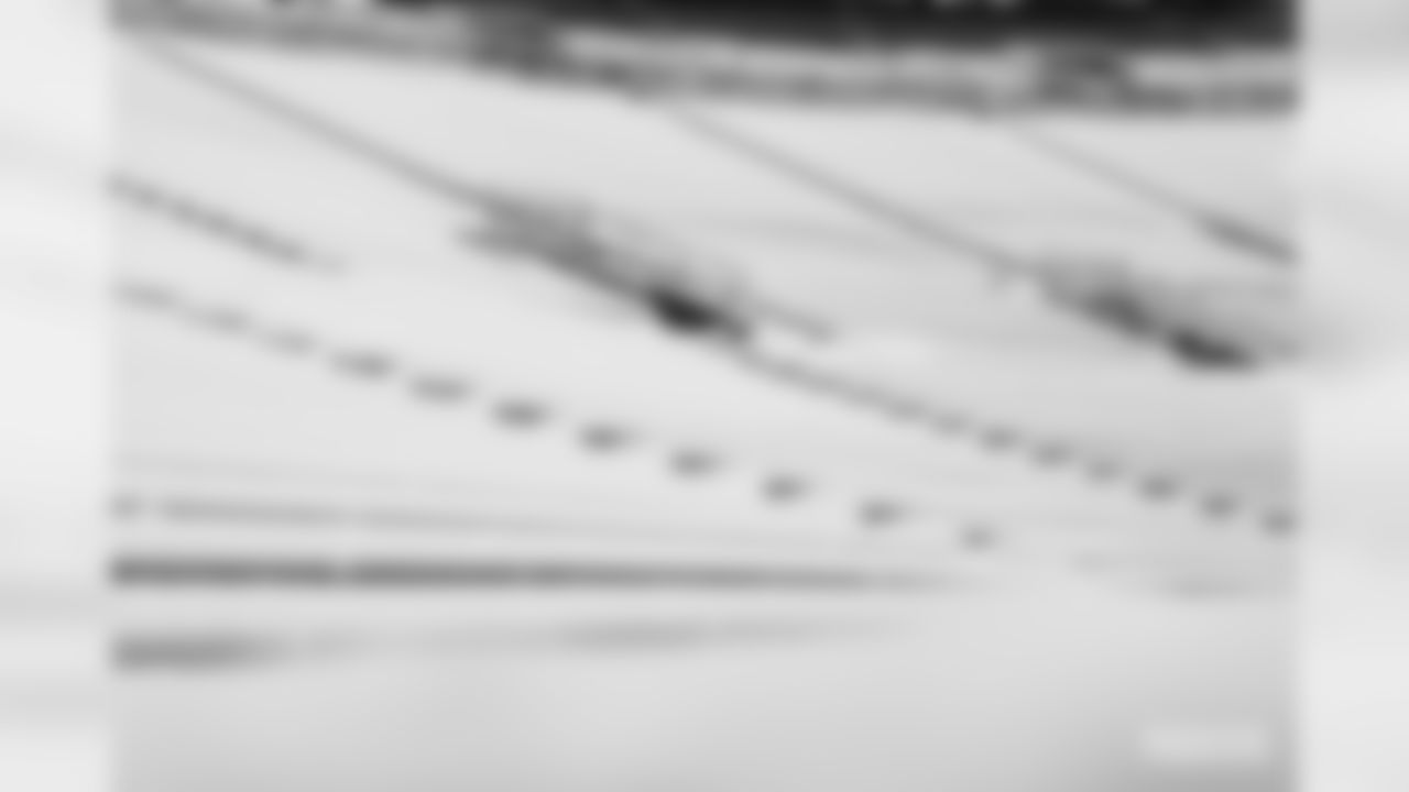 Lambeau Field in the snow.