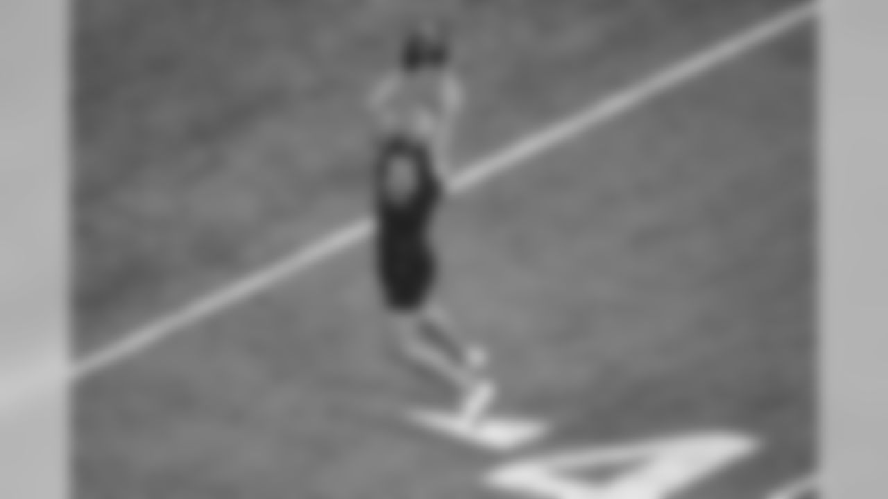 Clemson safety Tanner Muse runs a drill during the 2020 NFL Scouting Combine, Sunday, Mar. 1, 2020 in Indianapolis. (Logan Bowles/NFL)
