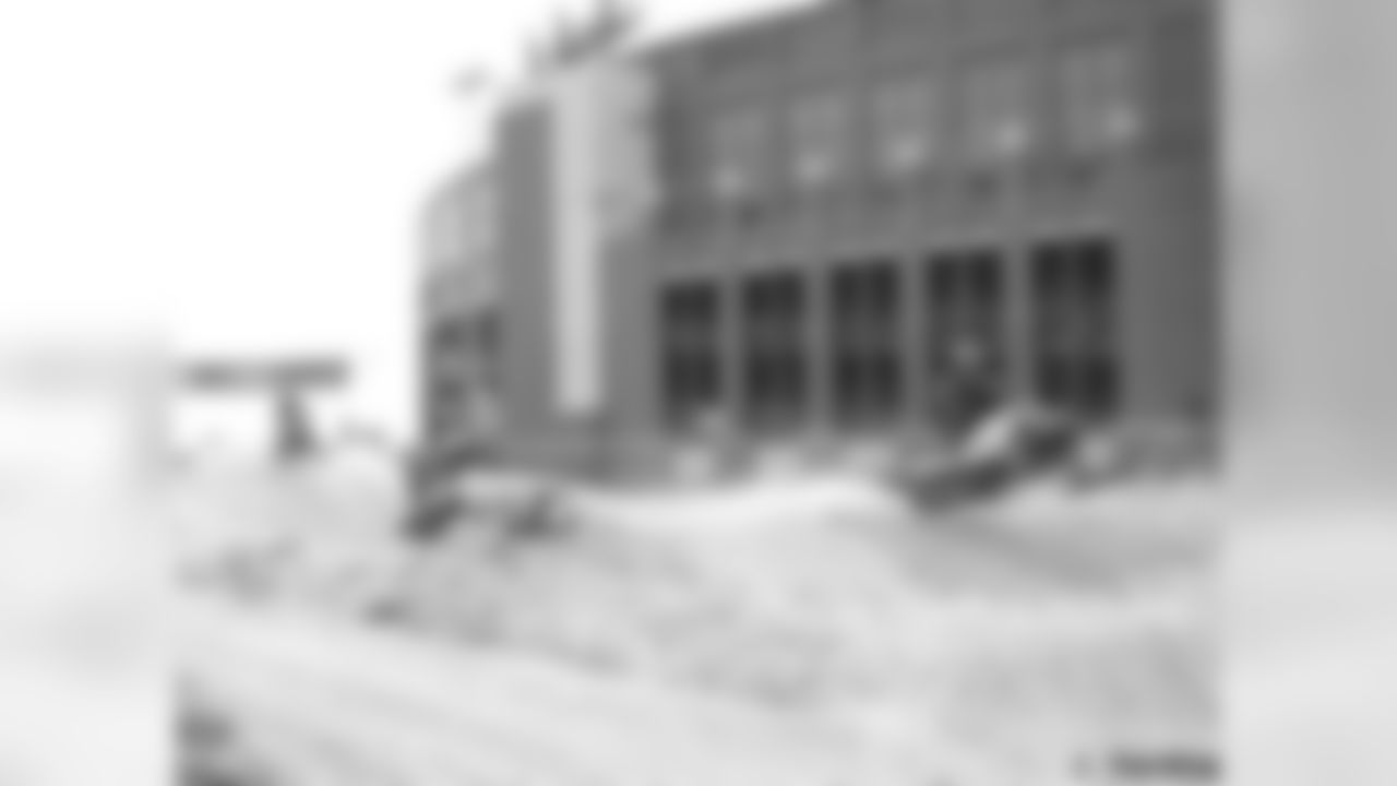 Snowmobiles Race At Lambeau Field