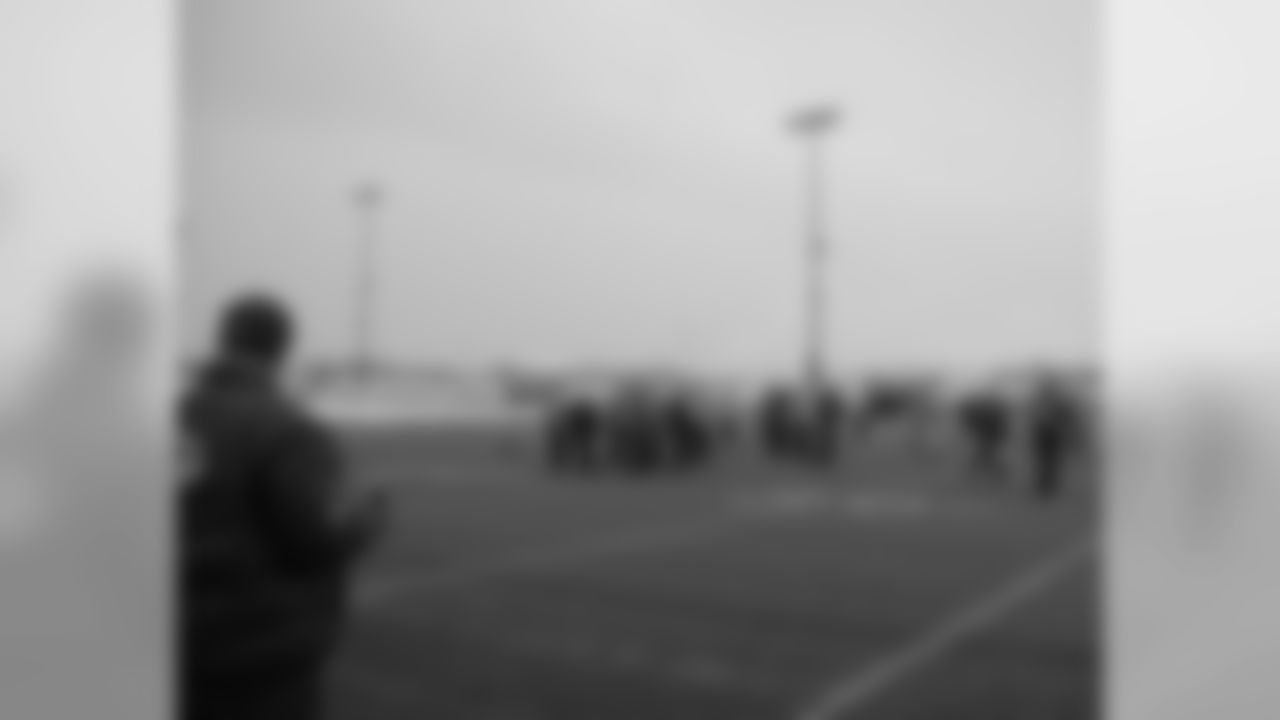 Packers Practice Outside At Nitschke Field