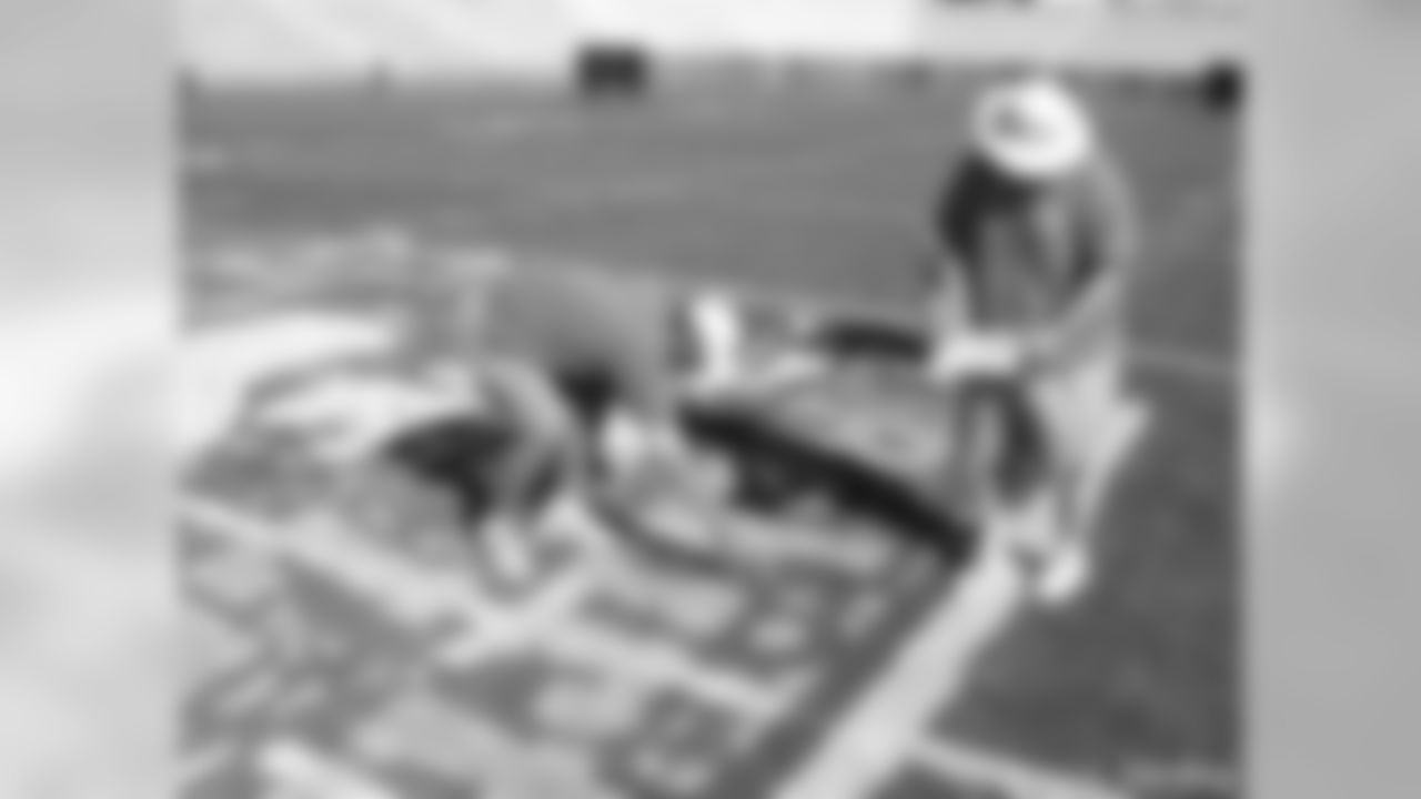 'Rebirth of a Legend' Logo Painted On Lambeau Field