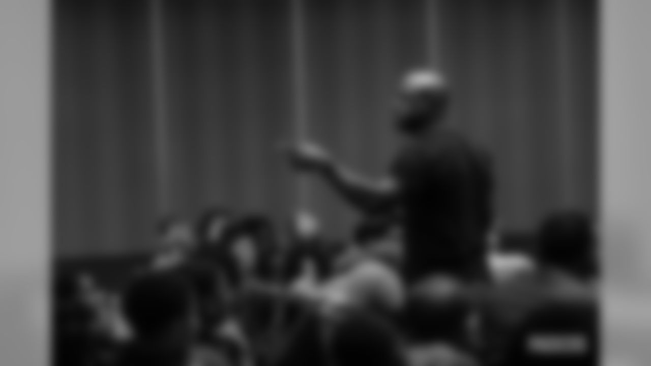 140 male middle school students heard from motivational speakers during the Empower event.