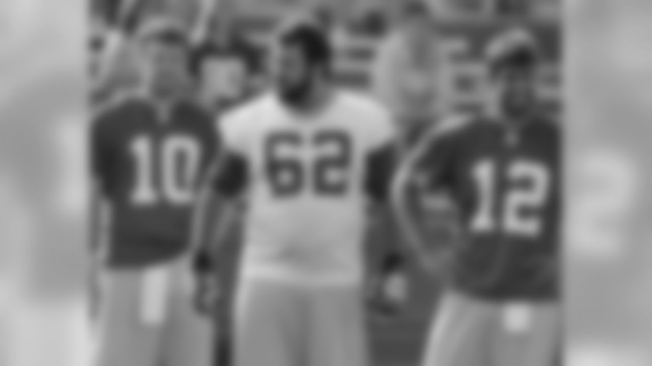Matt Flynn, Evan Dietrich-Smith and Aaron Rodgers