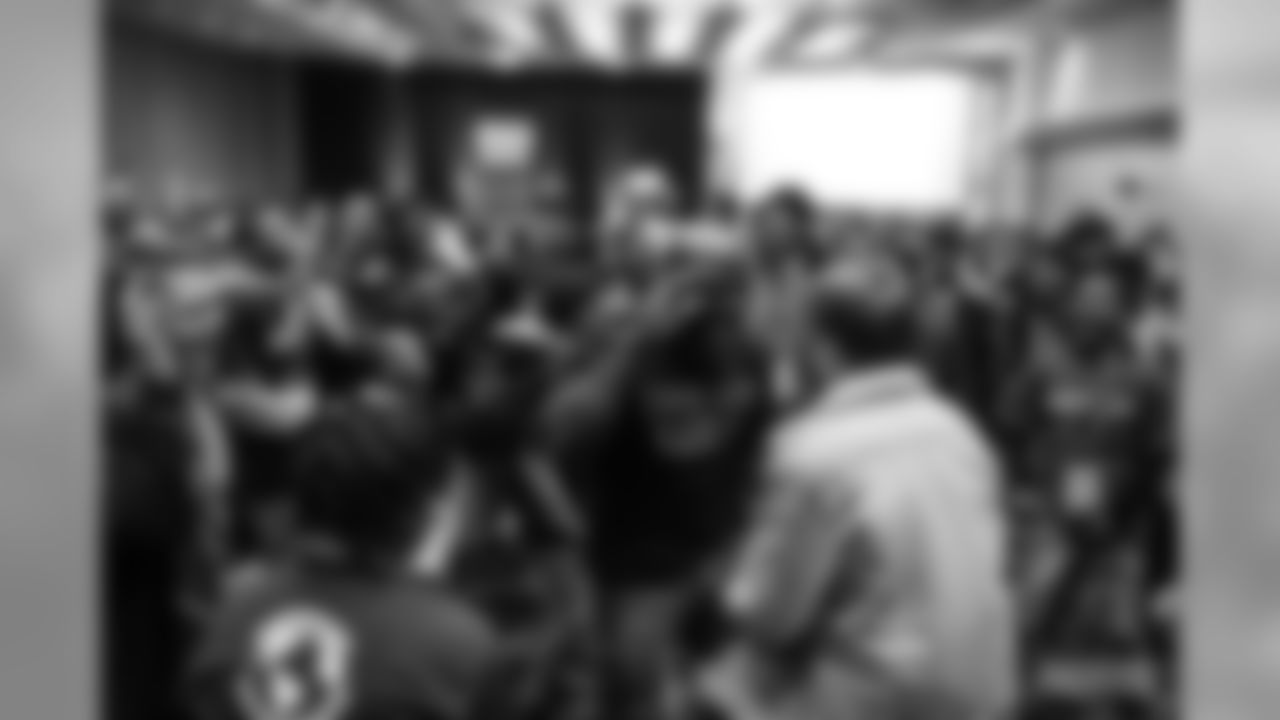 140 male middle school students heard from motivational speakers during the Empower event.