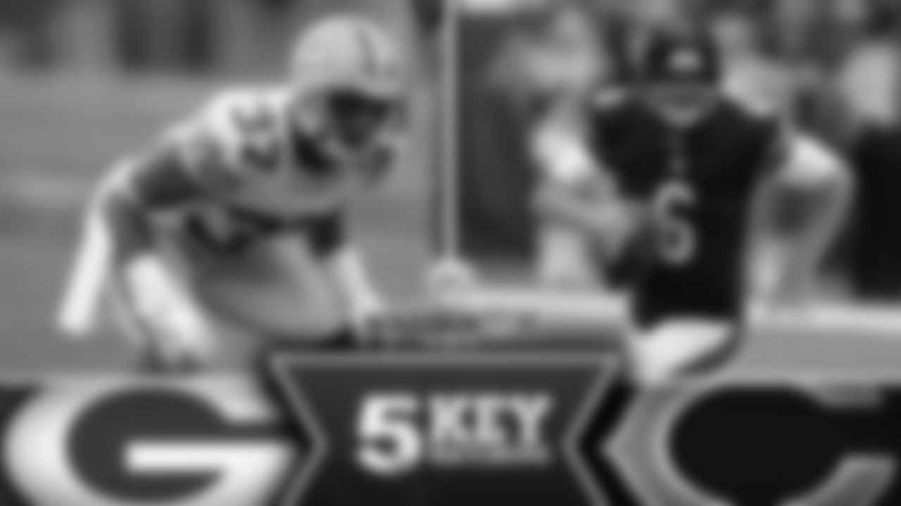 It's no secret the Packers' mastery of Cutler is based on interceptions. Cutler is 1-10 as Chicago's starting QB vs. Green Bay, and he's thrown 22 interceptions in those 10 defeats. Sam Shields, Casey Hayward and Damarious Randall have to be ready to pounce on any risky throws.