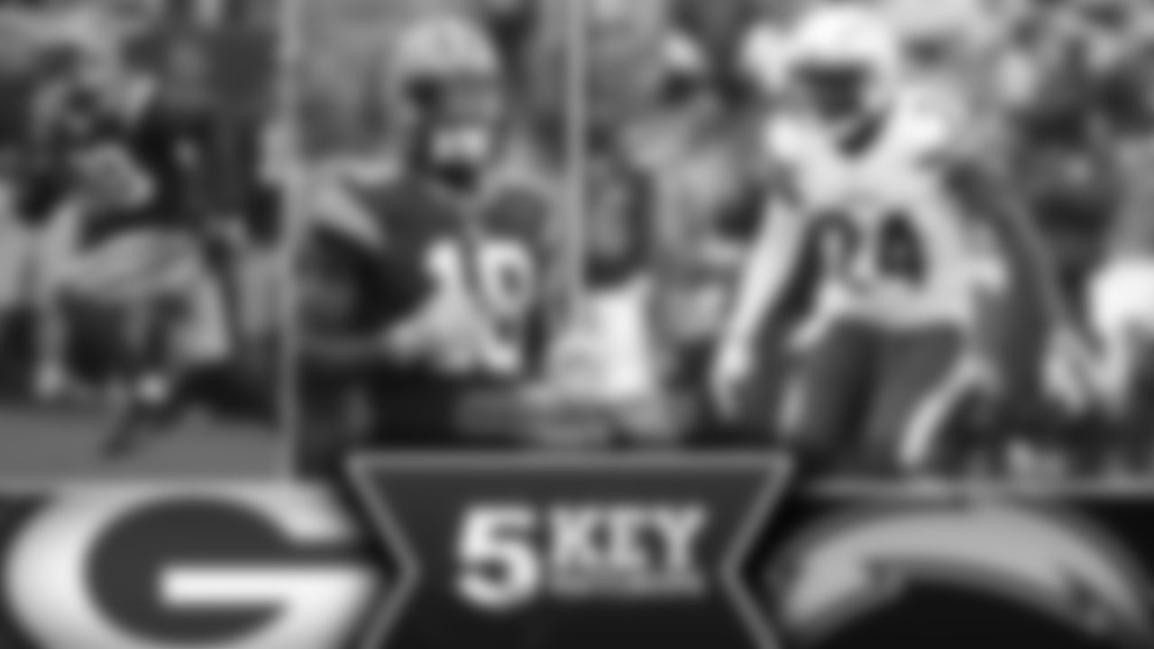 Packers receivers vs. Brandon Flowers – QB Aaron Rodgers challenged the offense this week to make some plays one-on-one, down the field and outside the numbers, to help re-open things for the running game. Whether he's across from Randall Cobb, James Jones, Ty Montgomery and/or Davante Adams (if he returns), Flowers is the Chargers' best cover corner, and he'll be looking for redemption after getting beat deep late for a long TD pass on Monday vs. Pittsburgh.