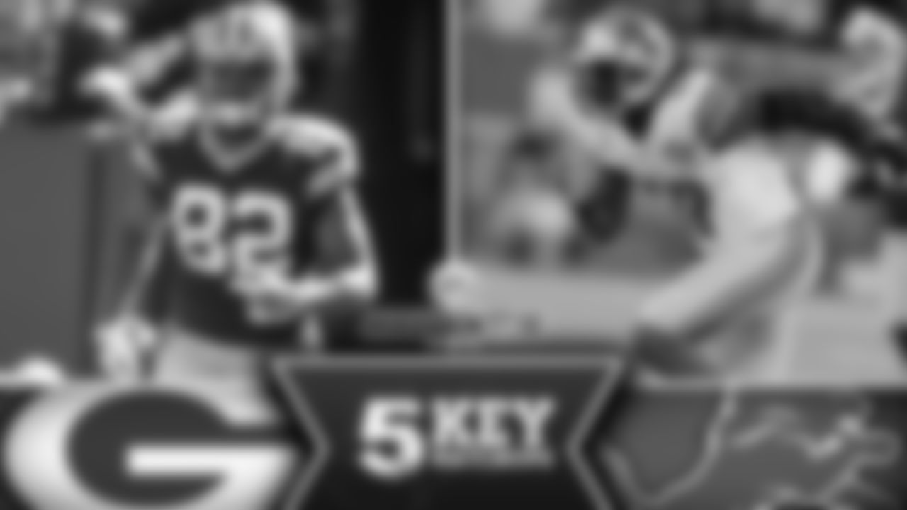 Richard Rodgers vs. Josh Bynes – The fill-in for DeAndre Levy at linebacker for Detroit might be spending some time in coverage against Rodgers, who is getting more looks in the red zone and had his first career two-TD game last week.