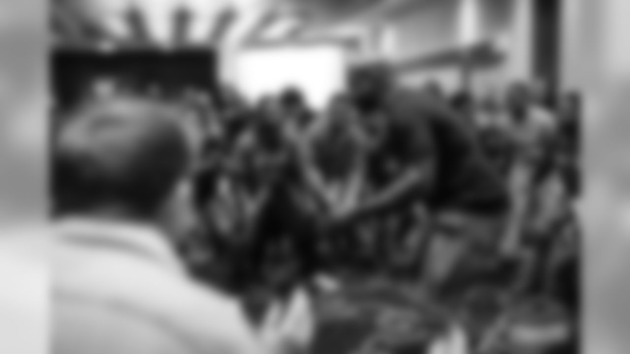 140 male middle school students heard from motivational speakers during the Empower event.