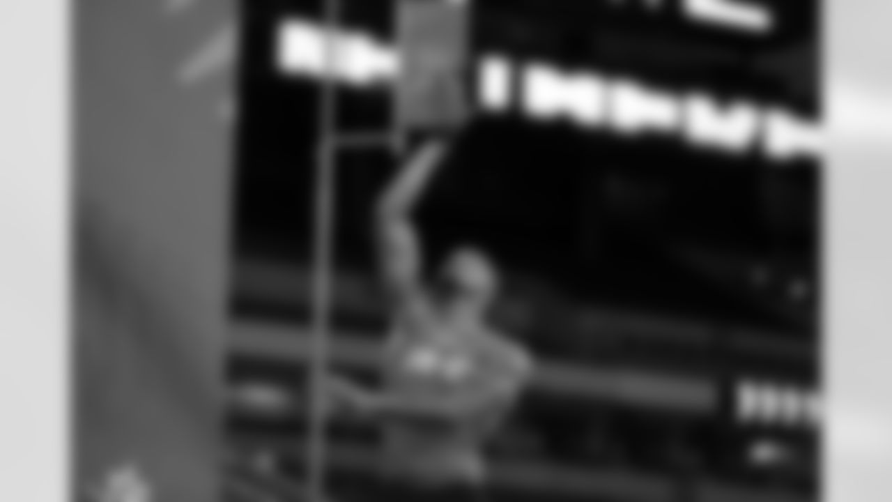 Kansas St. defensive back Julius Brents participates in the vertical jump during the 2023 Scouting Combine on Friday, March 3, 2023 in Indianapolis, Indiana.