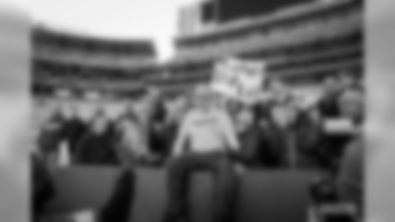 29 Packers fans attempt a Lambeau Leap at Lambeau Field on Saturday, Feb.29.