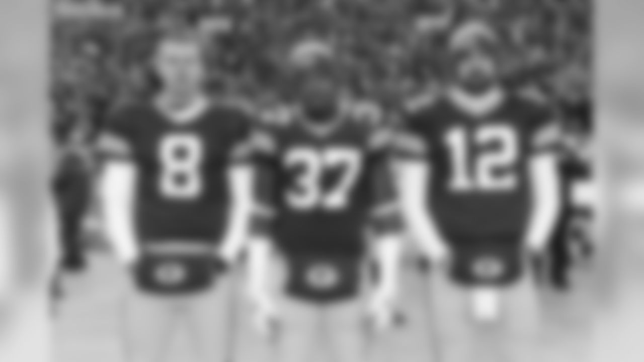 8 Tim Masthay, #37 Sam Shields, #12 Aaron Rodgers