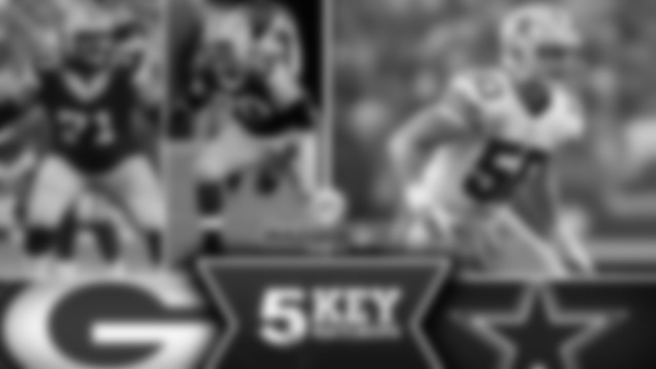 Packers' interior linemen vs. Sean Lee – Lee was everywhere on Monday night at Washington, and he's the centerpiece of the Cowboys' defense. Whether it's a guard (Josh Sitton, T.J. Lang) or center (JC Tretter filling in for Corey Linsley), the Packers have to get a blocker on Lee on the second level or he'll be a one-man wrecking crew.