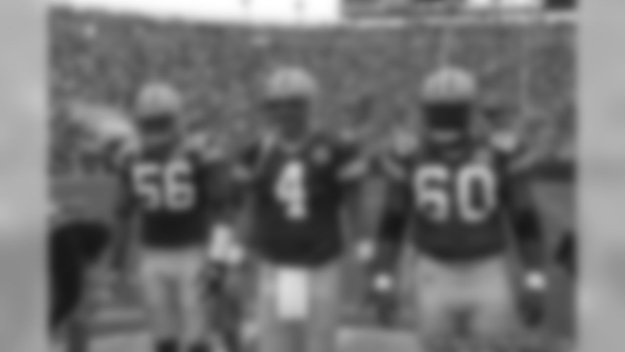 Nick Barnett, Brett Favre and Rob Davis