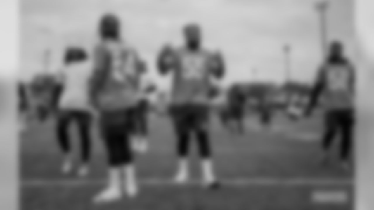 Packers LB Za'Darius Smith, WR Davante Adams and DL Kenny Clark during Thursday's Pro Bowl practice.