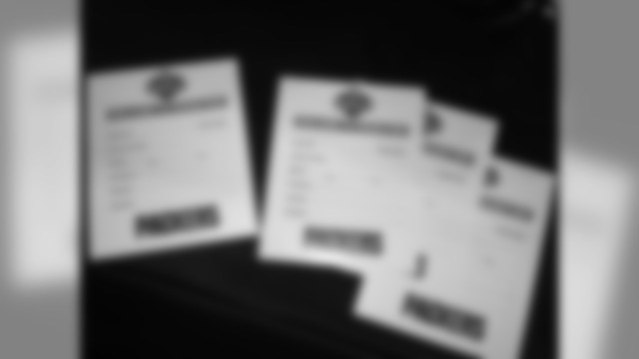 NFL Draft documents at Radio City Music Hall.