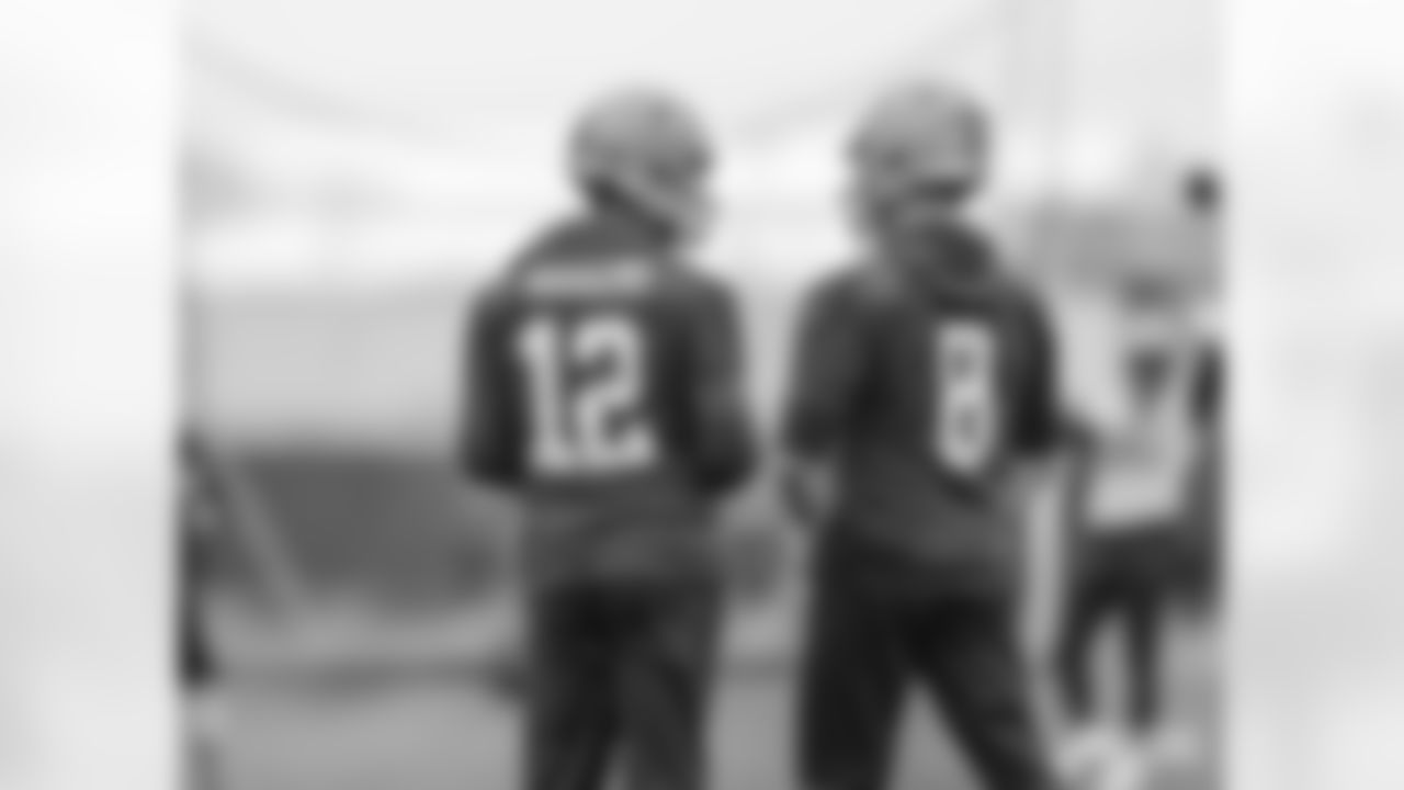Quarterbacks Aaron Rodgers and Tim Boyle