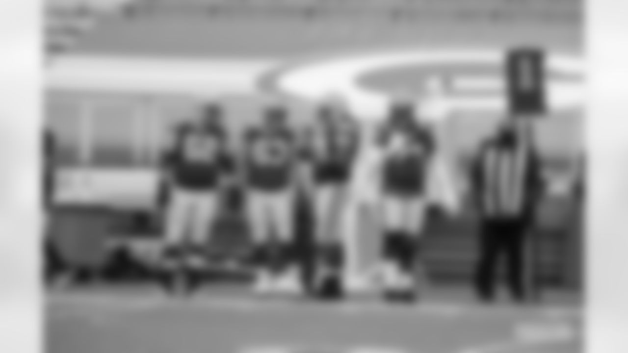 G Lucas Patrick, C Corey Linsley, T David Bakhtiari, and G/T Billy Turner