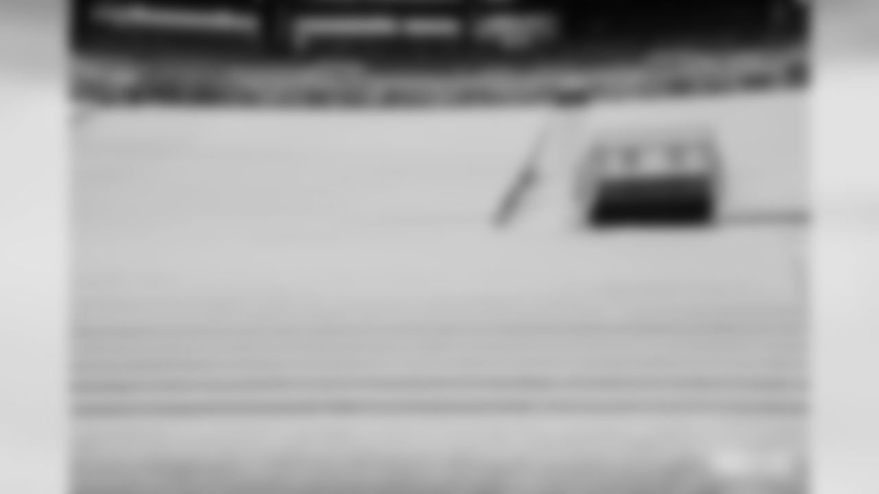 Lambeau Field in the snow.