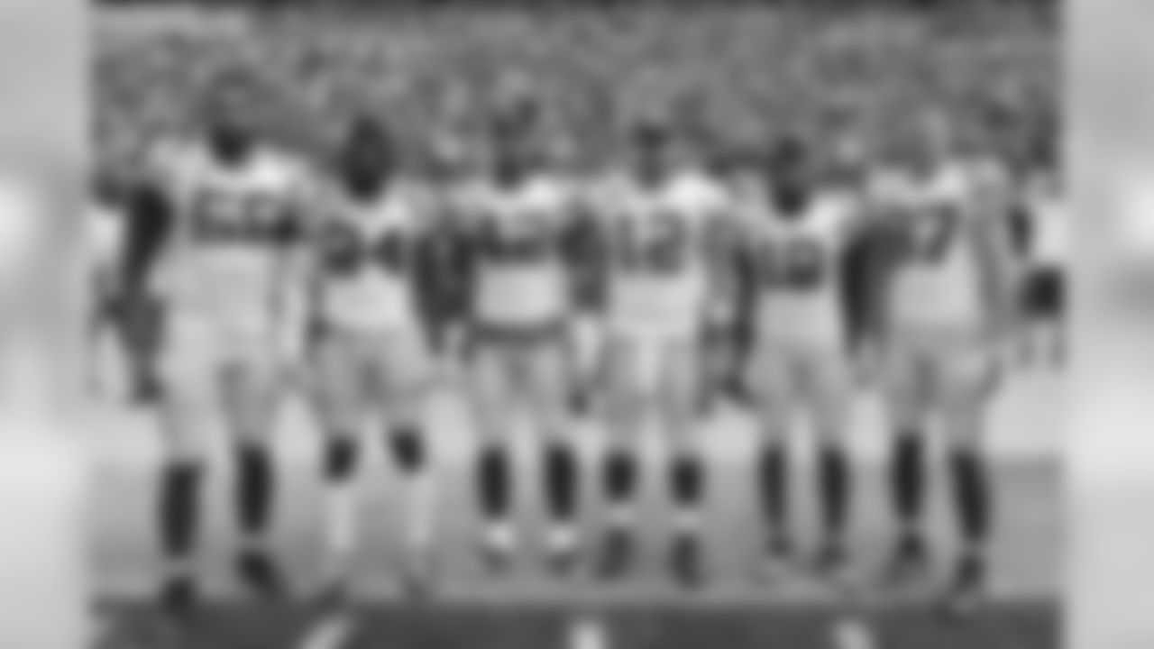 56 Julius Peppers, #24 Jarrett Bush, #42 Morgan Burnett, #12 Aaron Rodgers, #18 Randall Cobb, #87 Jordy Nelson