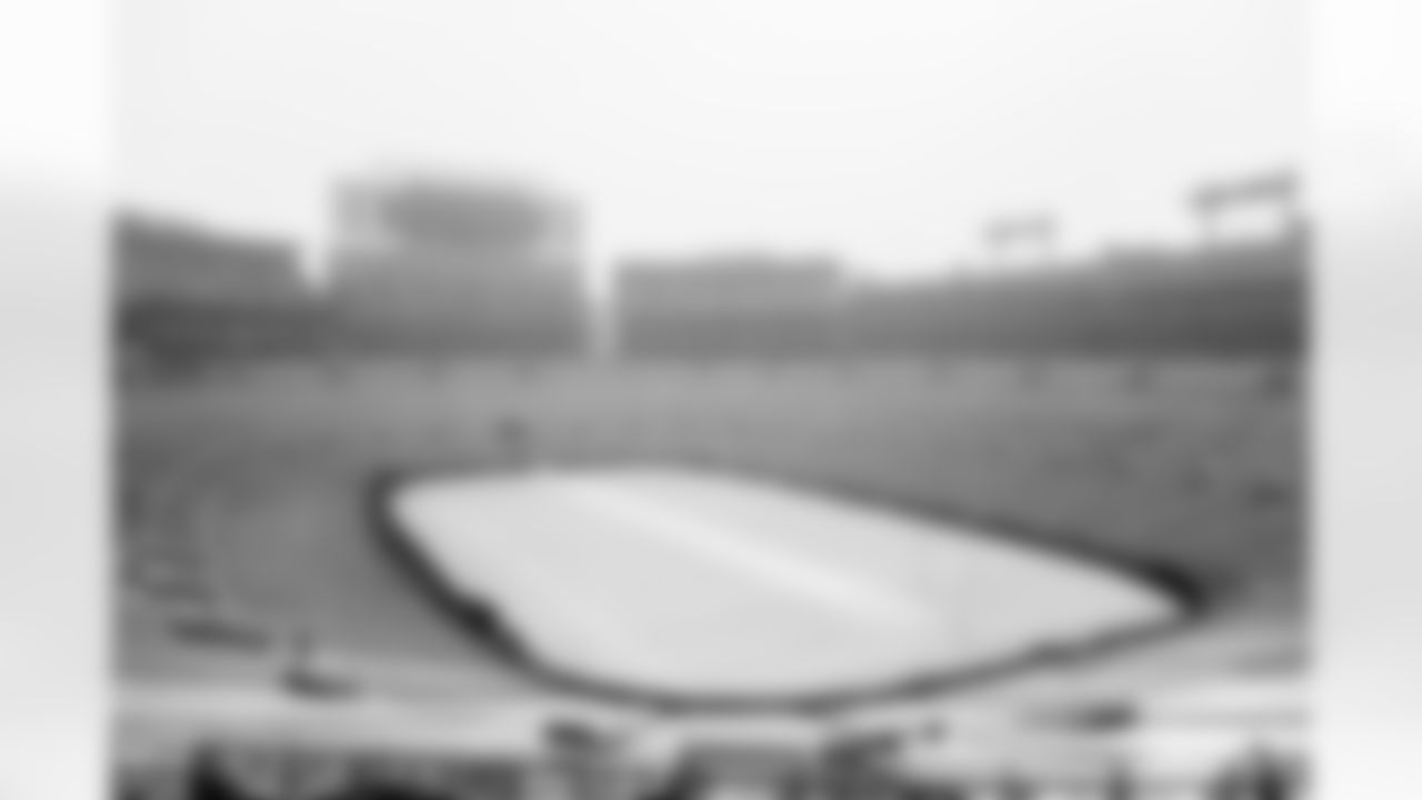 Snowfall at Lambeau Field on Tuesday, November 15, 2022.