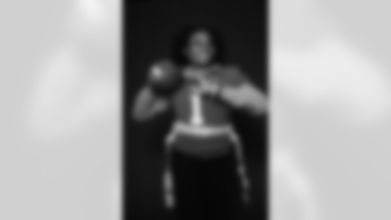 The Panthers held a special event for National Girls and Women's Sports Day, announcing the launch of a new Girls High School Flag Football league and empowering young women with a special photo shoot in their uniforms.