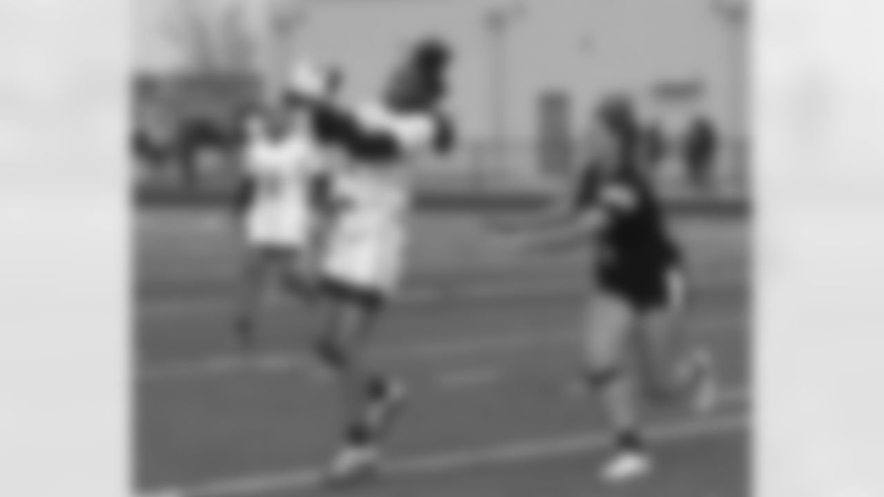 Opening night of girls high school flag football at Hough High School in Charlotte, N.C.
