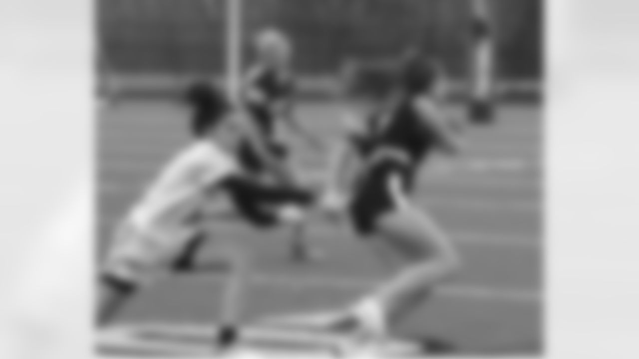 Opening night of girls high school flag football at Hough High School in Charlotte, N.C.