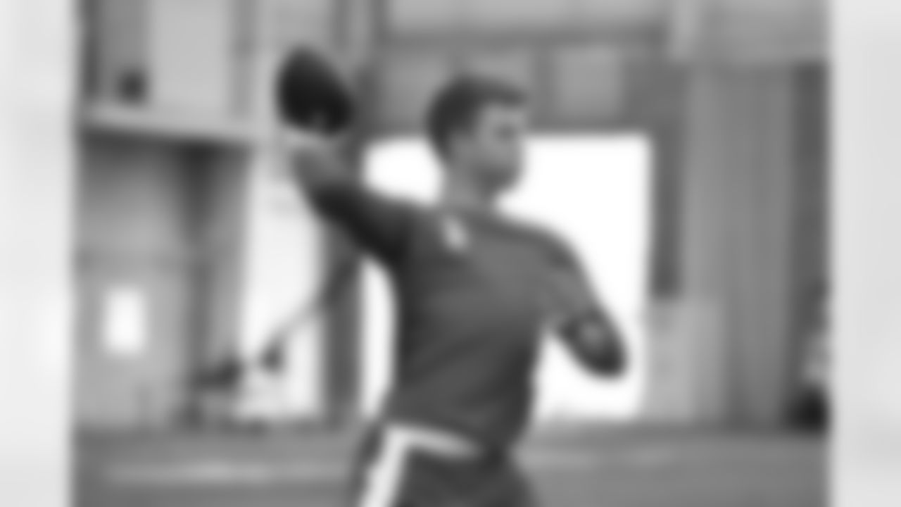 Brigham Young Cougars quarterback Zach Wilson (1) runs position drills during the pro day event, Friday, March 26, 2021 in Provo, UT. (Alika Jenner via AP)