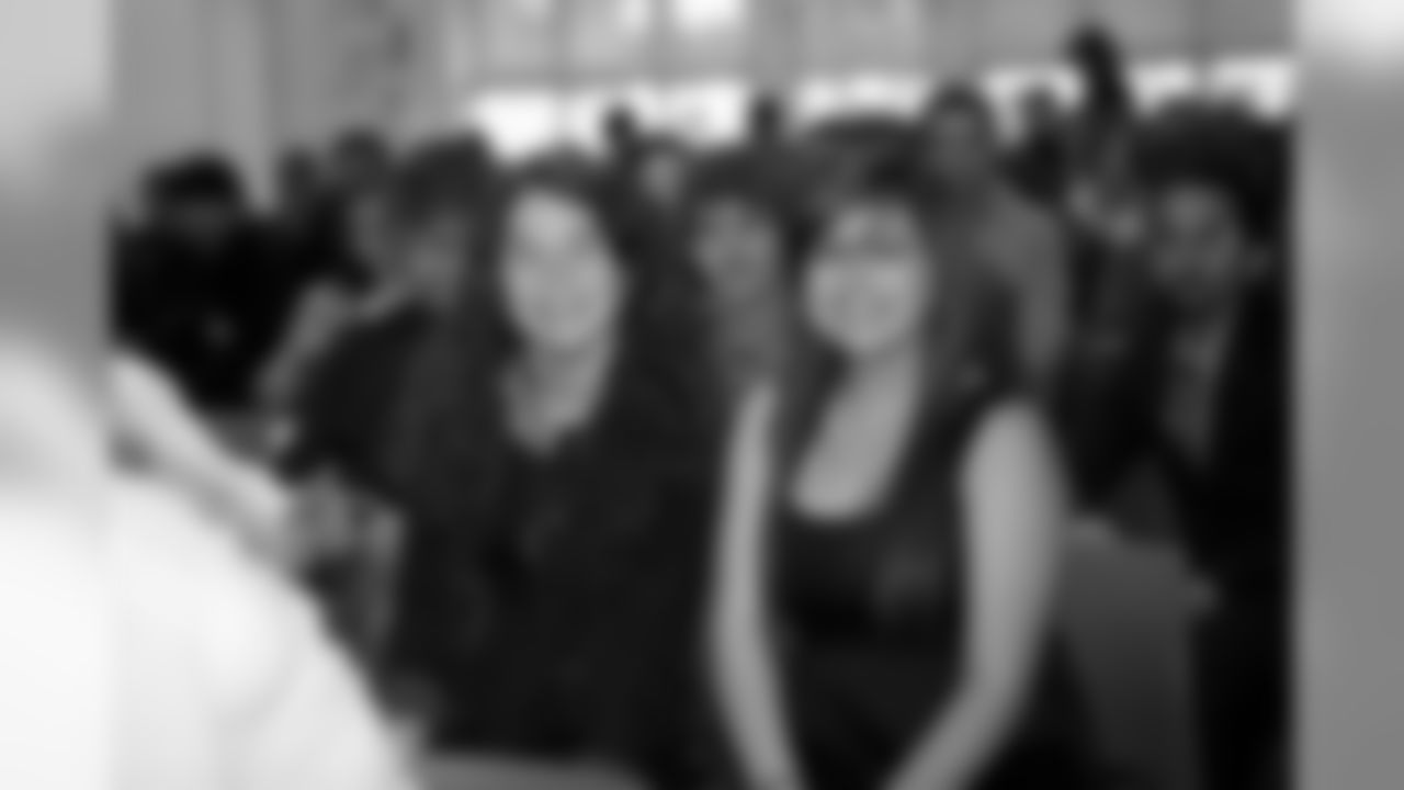 Students from York Comprehensive shake off pre-presentation jitters.