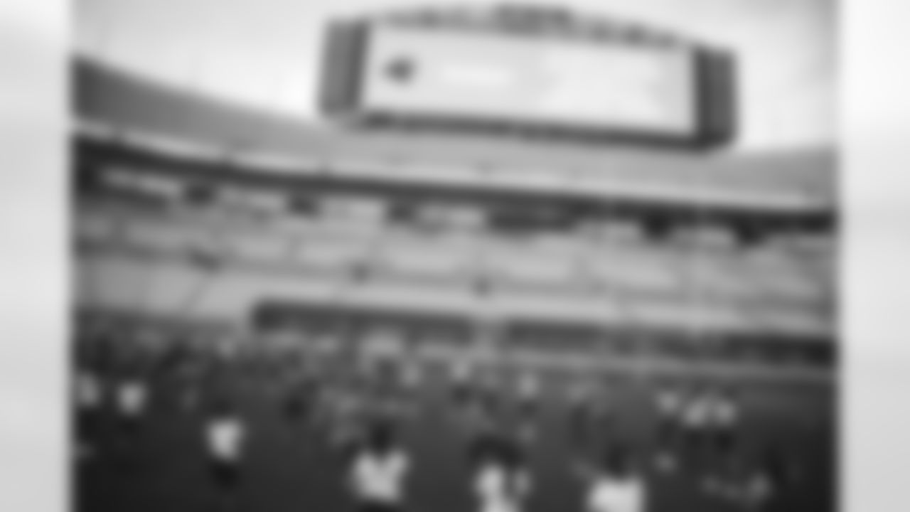 The Panthers hosted the Police Activities League of Charlotte youth football team for a special practice experience at Bank of America Stadium on Wednesday