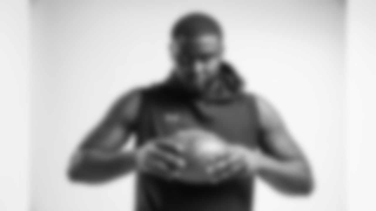 Portrait of Mississippi offensive lineman Greg Little at the NFL Combine, Thursday, February 28, 2019, in Indianapolis. (Todd Rosenberg via AP)