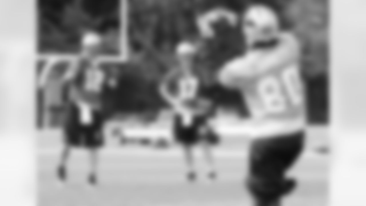 Catching a pass from Josh McCown; June 10, 2009 at OTAs.