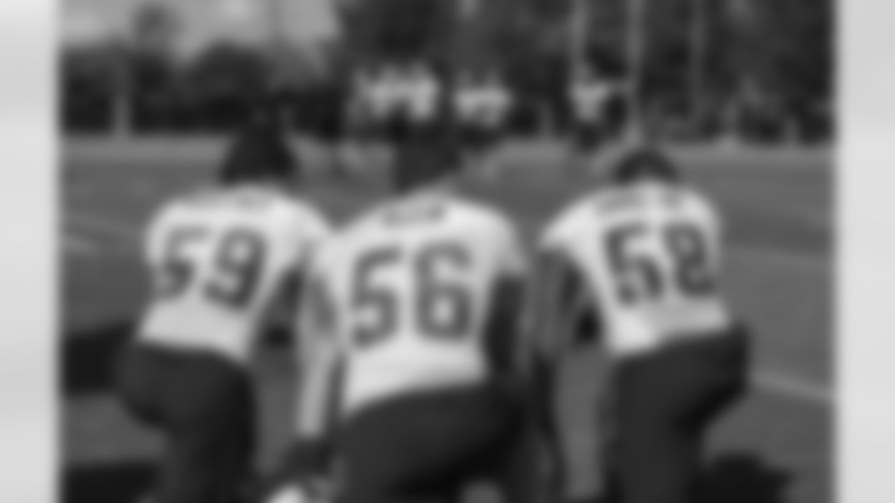 LBs Luke Kuechly, A.J. Klein and Thomas Davis, Sr.