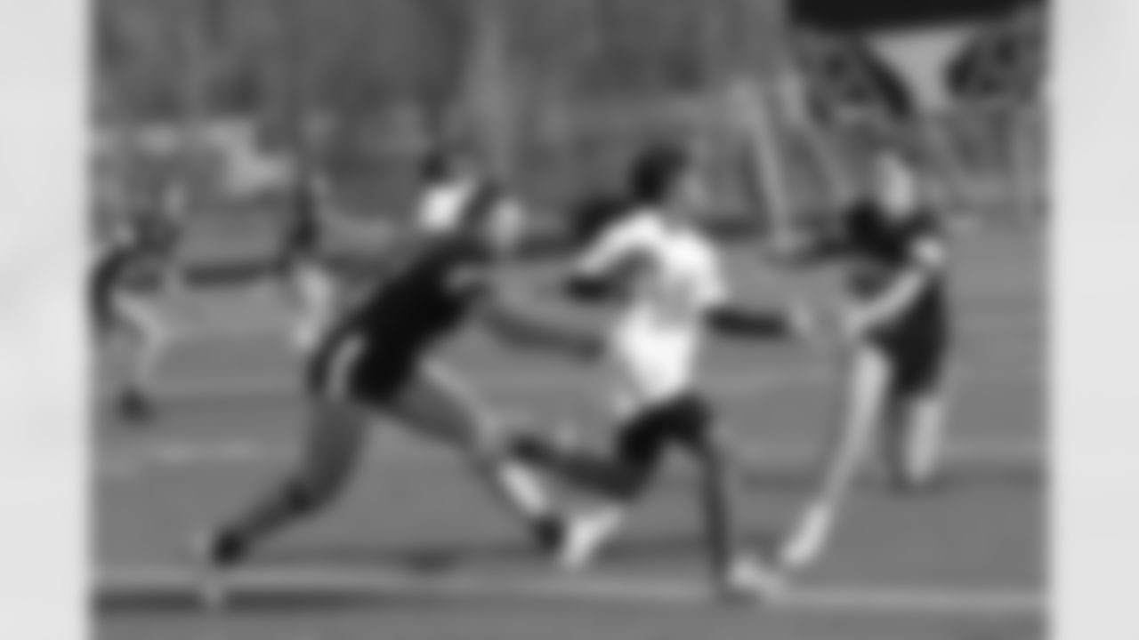 Opening night of girls high school flag football at Hough High School in Charlotte, N.C.