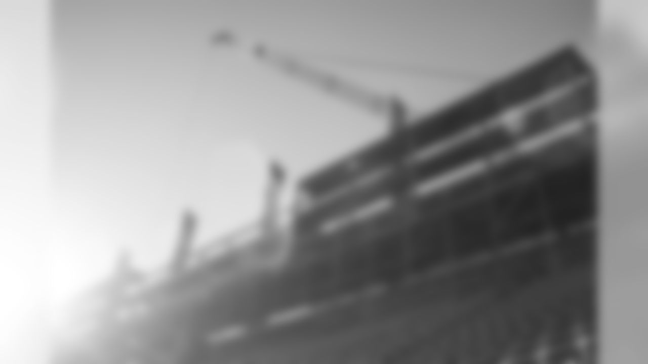 "You'll see it's growing left and right because our board is growing 15 feet on either side," director of stadium operations Scott Paul said. "Over the next couple of weeks, you'll also see it extend up, approximately 30 feet from the top of the vertical steel."