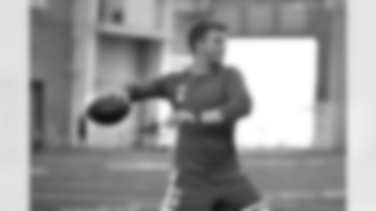 Brigham Young Cougars quarterback Zach Wilson (1) runs position drills during the pro day event, Friday, March 26, 2021 in Provo, UT. (Alika Jenner via AP)