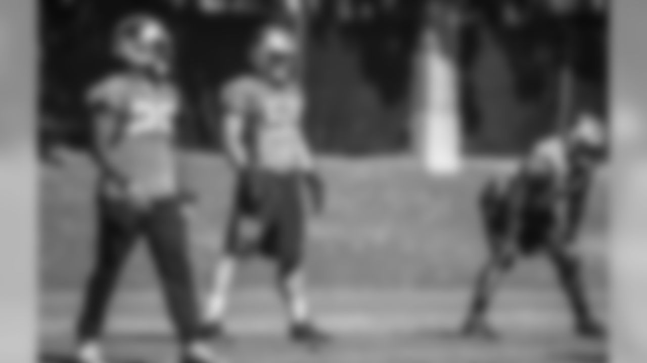 CB Bene Benwikere, LB Luke Kuechly and LB Thomas Davis, Sr.