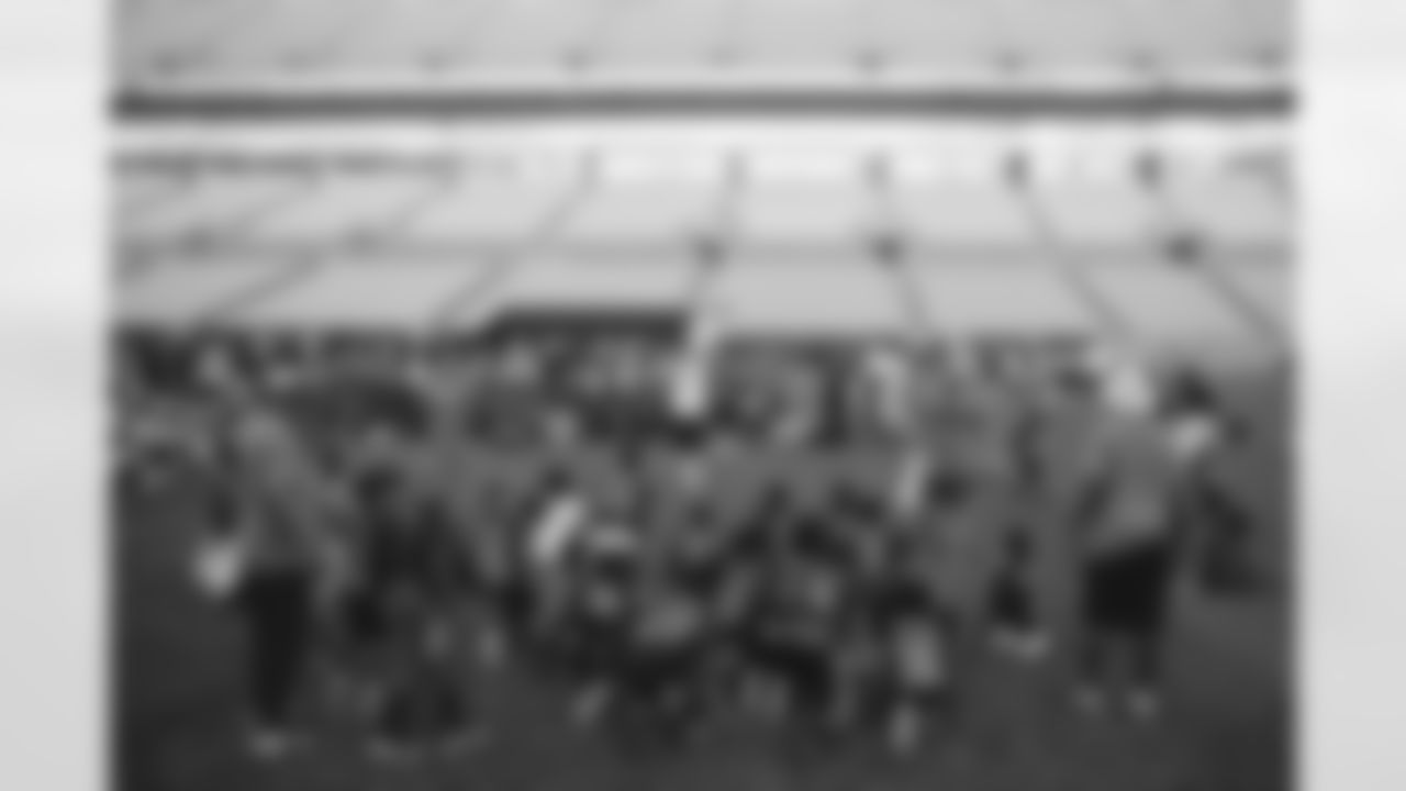 The Panthers hosted the Police Activities League of Charlotte youth football team for a special practice experience at Bank of America Stadium on Wednesday