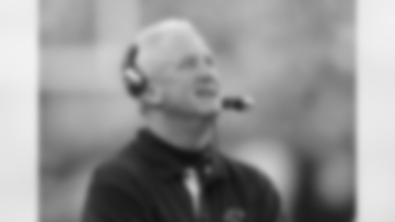 Carolina Panthers head coach John Fox react to the action against the Baltimore Ravens in the second half of an NFL football game in Charlotte, N.C., Sunday, Nov. 21, 2010. (AP Photo/Chuck Burton)