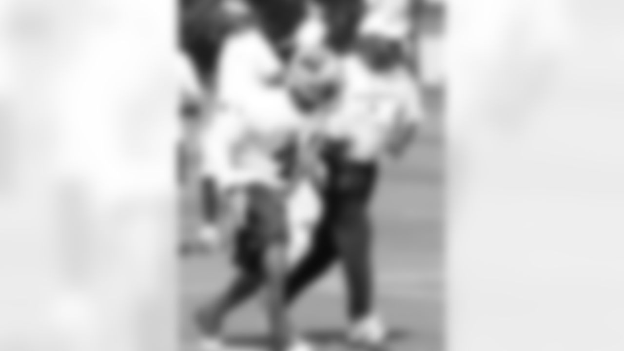 Backpedaling with defensive coordinator Ron Meeks; June 9, 2009 at OTAs.
