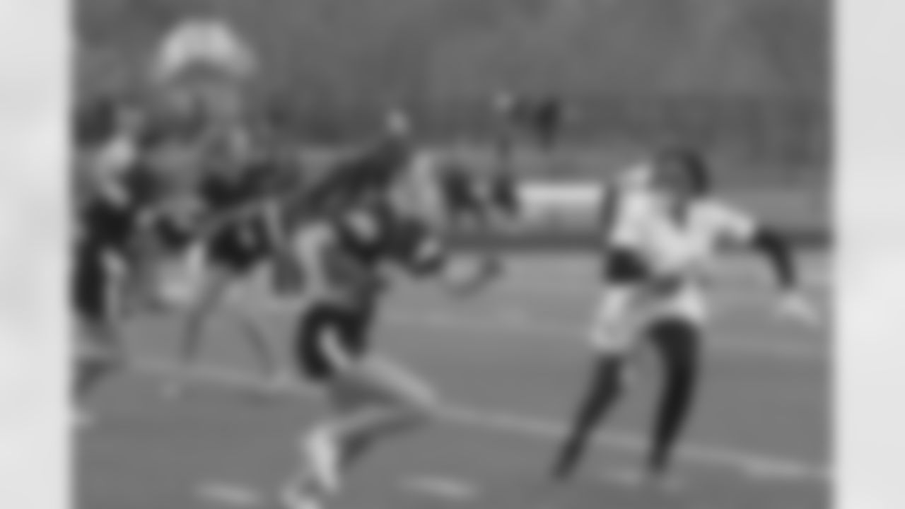 Opening night of girls high school flag football at Hough High School in Charlotte, N.C.
