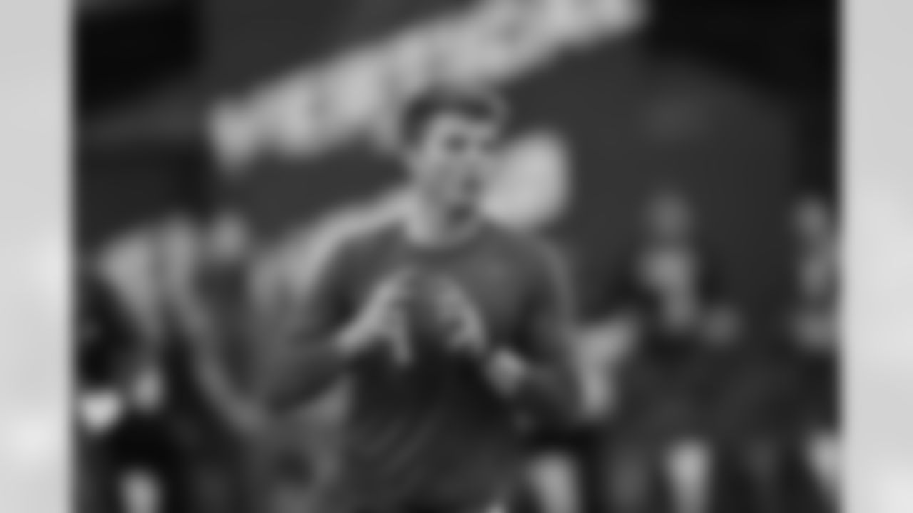 Brigham Young Cougars quarterback Zach Wilson (1) runs position drills during the pro day event, Friday, March 26, 2021 in Provo, UT. (Alika Jenner via AP)