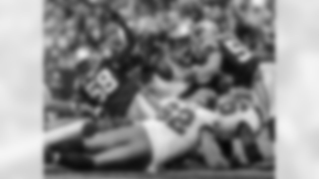Davis forces a goal-line fumble in Week 11 against Tampa Bay.