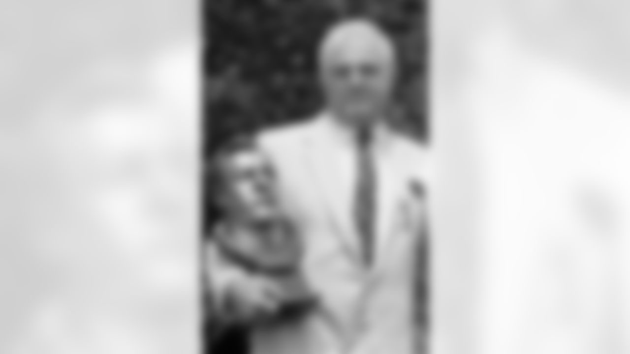 Inducted into the Hall of Fame in 1984, the late Mike McCormack played for the Cleveland Browns from 1954-62 and was head coach of the Eagles, Colts and Seahawks. He was Carolina's first team president and general manager from 1993-97, was enshrined in the Panthers Hall of Honor and has a statue outside of Bank of America Stadium.