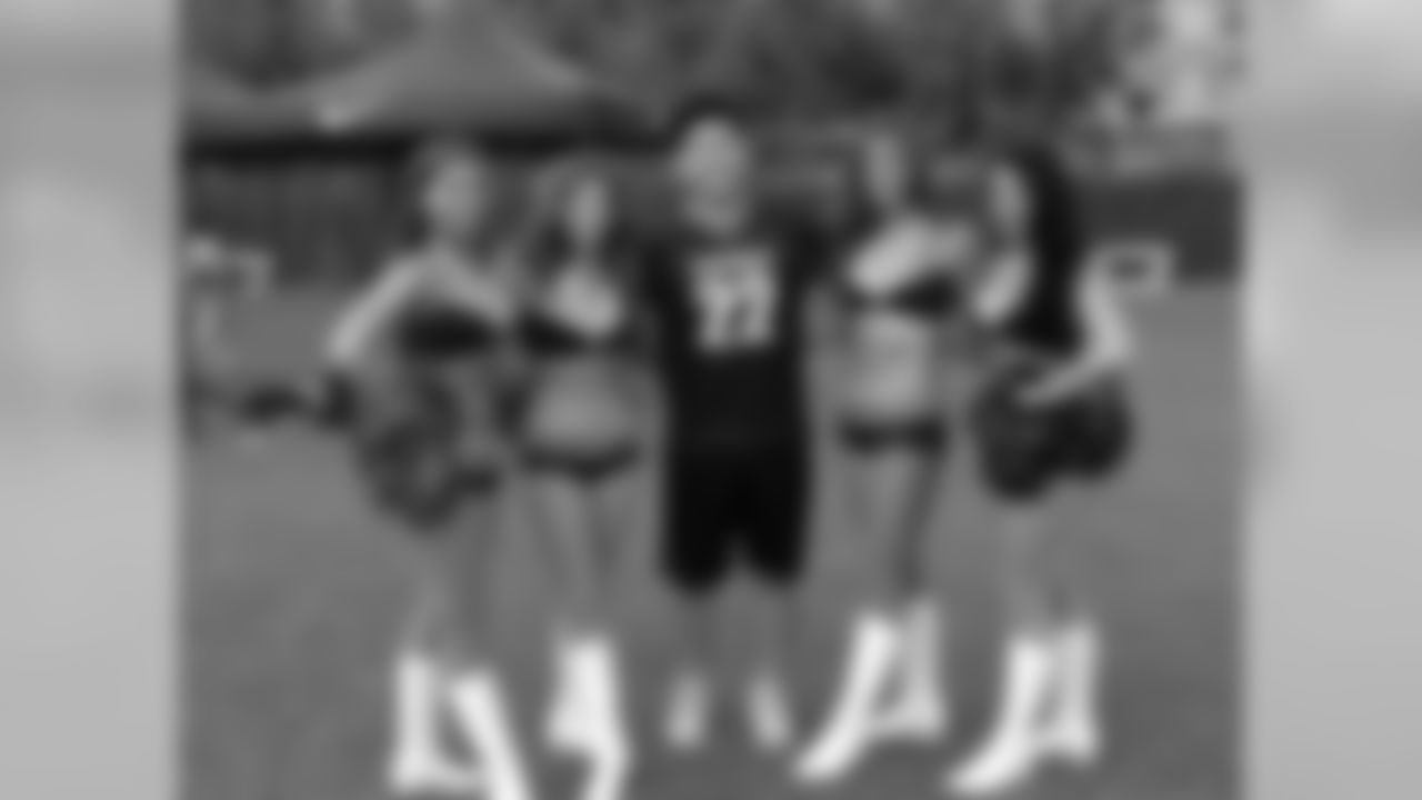 With a flag football player.