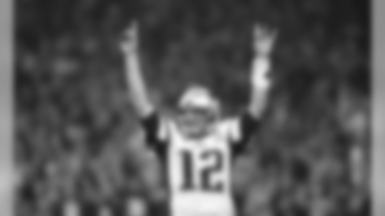 New England Patriots quarterback Tom Brady (12) celebrates after leading his team to a touchdown in overtime to win Super Bowl LI during an NFL Super Bowl LI football game against the Atlanta Falcons on Sunday, Feb. 5, 2017 in Houston. New England won 34-28 in overtime. (Aaron M. Sprecher via AP)