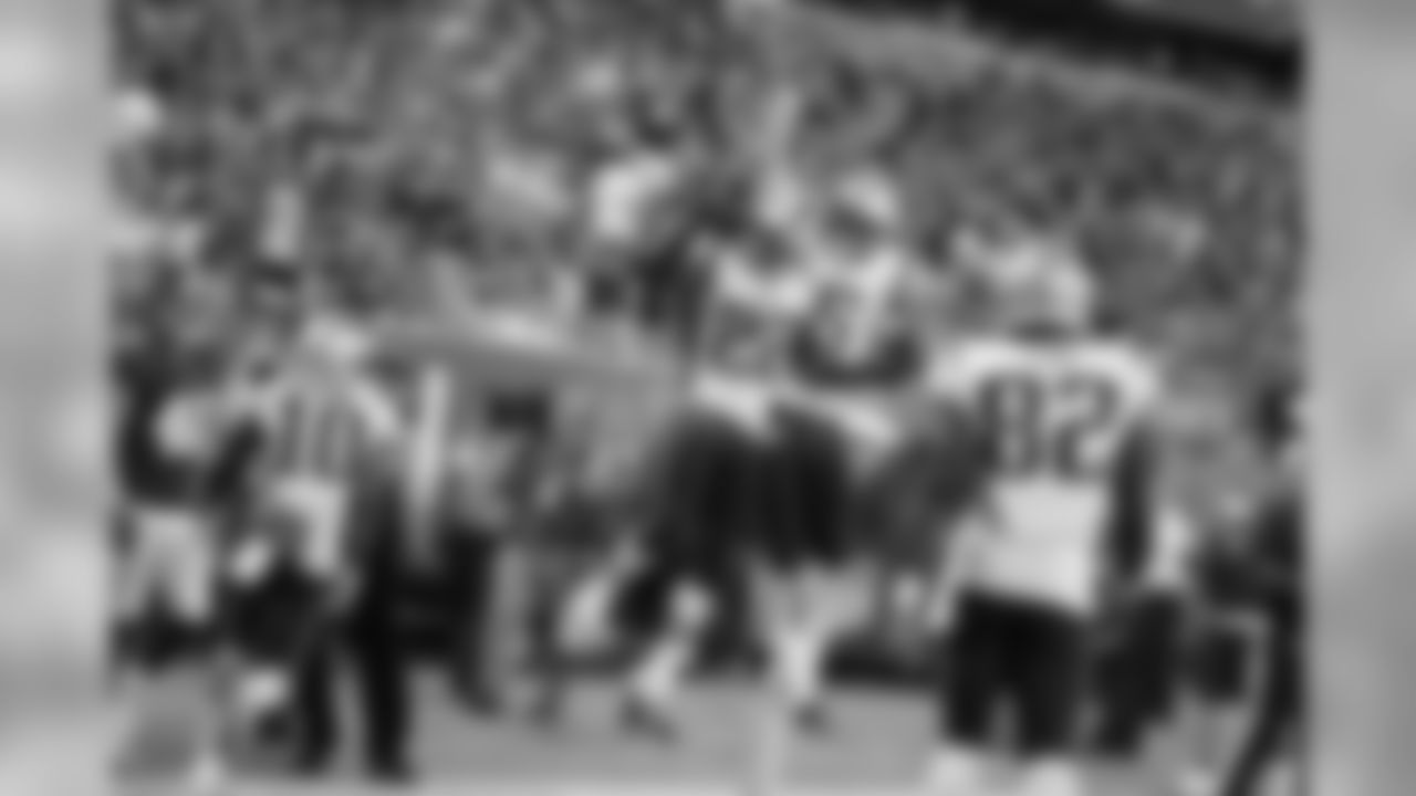 Ralph Webb celebrates his TD